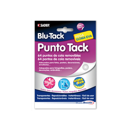 Sujetacosa masilla bostik blu tack punto tack 64 puntos de cola