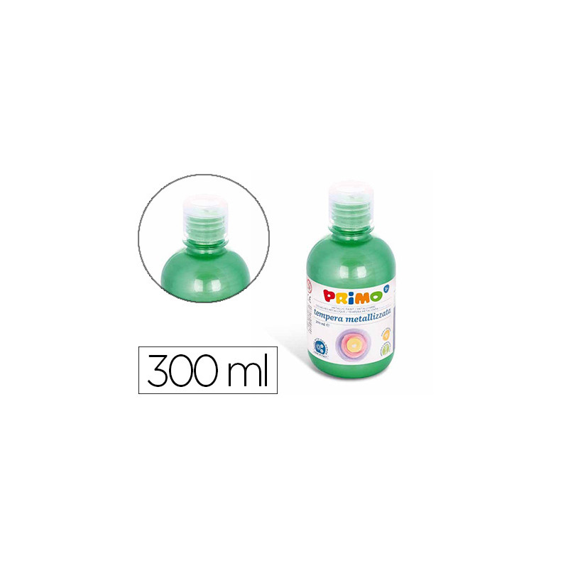 Tempera liquida primo escolar 300 ml verde metalizado