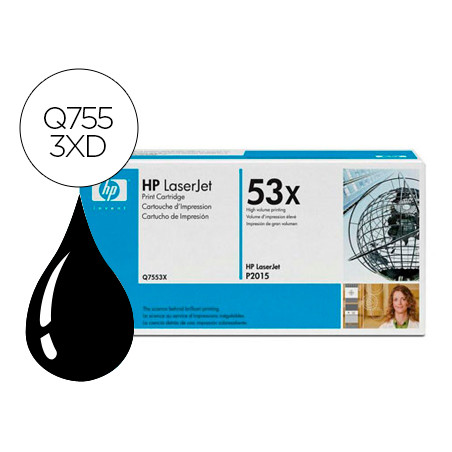 Toner hp laserjet q7553x negro 7000 pag pack 2