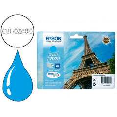 Ink-jet epson stylus t7022 cian xl wp-4000 4500 capacidad 2400 pag