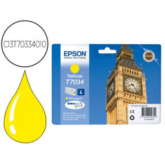 Ink-jet epson stylus t7034 amarillo l wp-4000 4500 capacidad 1200 pag