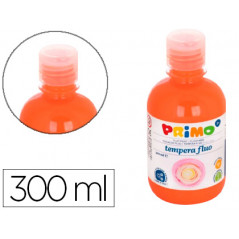 Tempera liquida primo escolar 300 ml naranja fluorescente