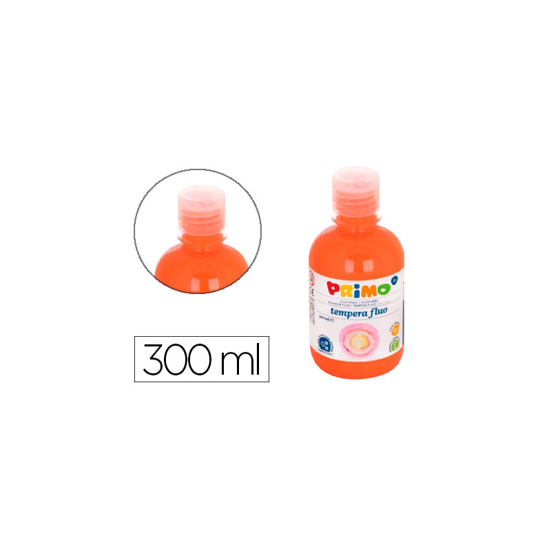 Tempera liquida primo escolar 300 ml naranja fluorescente