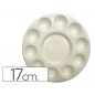 Paleta plastico artist circular con 10 huecos 17 cm diametro