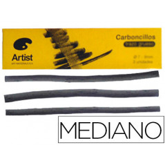 Carboncillo artist medianos 5-6 mm caja de 6 unidades
