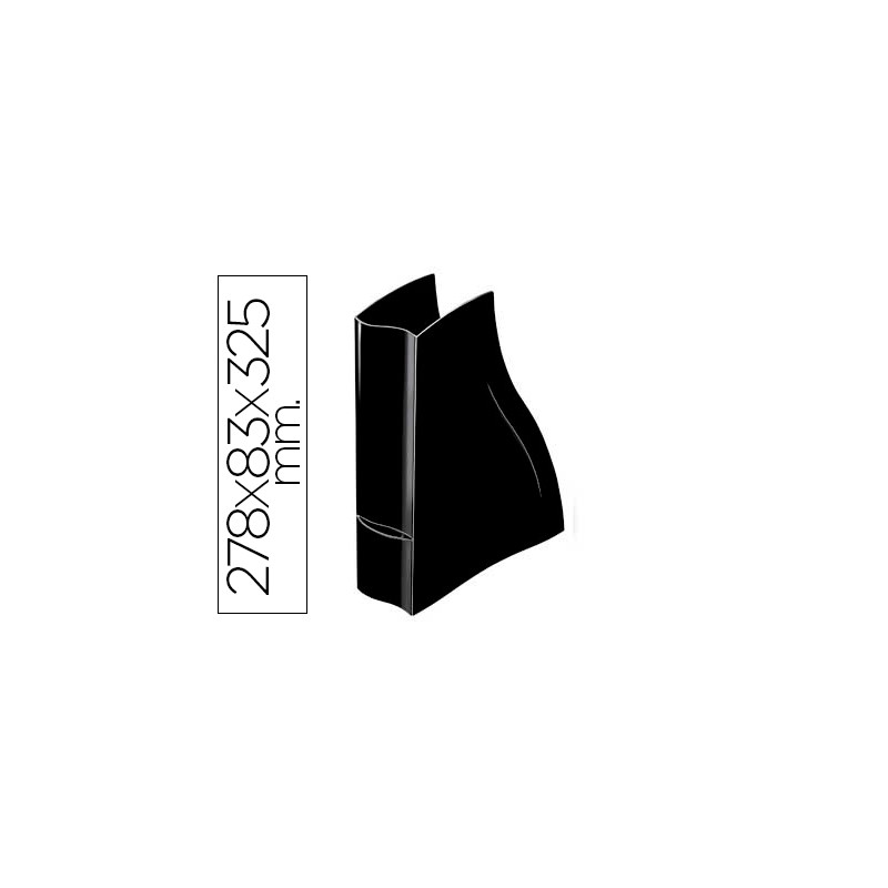 Revistero cep ellypse greenspirit plastico negro 278 x 83 x 325 mm.