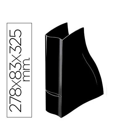 Revistero cep ellypse plastico negro