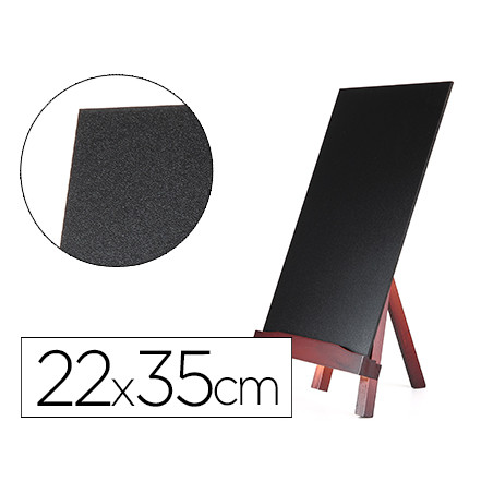 Pizarra negra liderpapel caballete de madera con superficie para rotuladores tipo tiza 22x35cm
