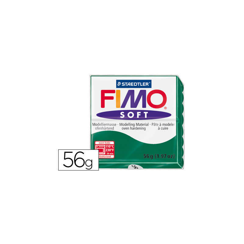 Pasta staedtler fimo soft 57 gr color verde esmeralda Pasta staedtler fimo soft 57 gr color verde esmeralda