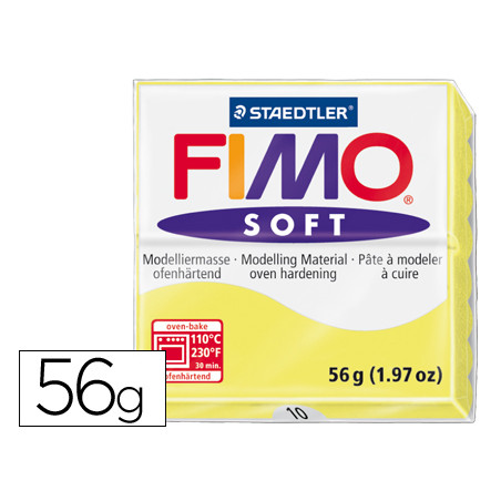 Pasta staedtler fimo soft 57 gr color amarillo limon