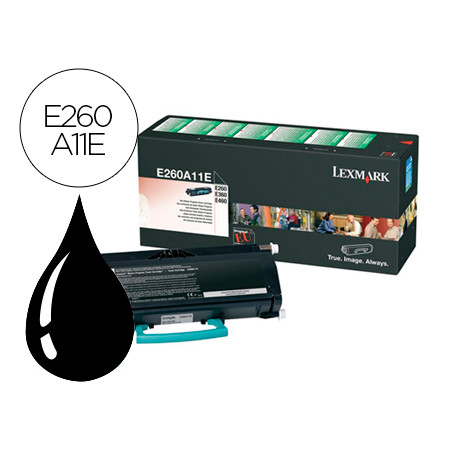 Toner lexmark e260a11e negro 3500 pag