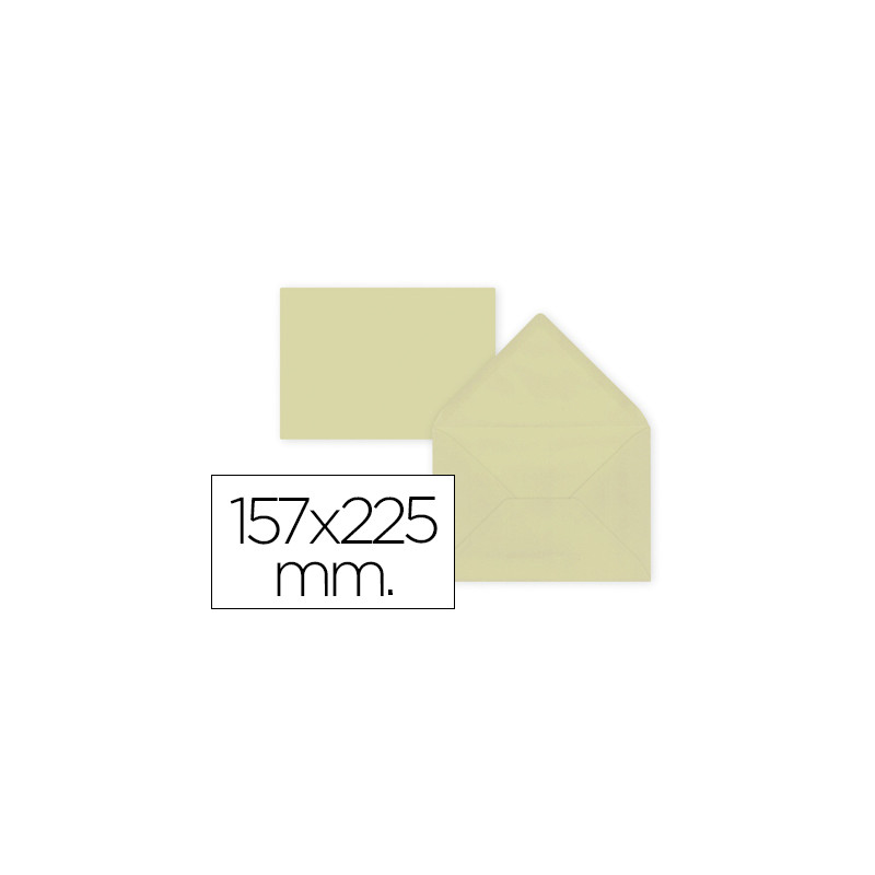 Sobre liderpapel c5-ea5 crema 157x225mm 80 gr pack de 9 unidades