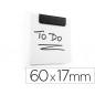Pinza metalica durable durafix clip magnetica autoadhesiva 60x17 mm color negro bolsa de 5 unidades
