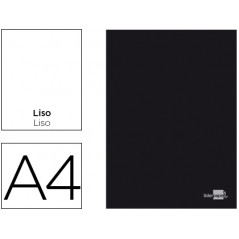 Libreta liderpapel tapa negra a4 80 hojas 60g/m2 liso sin margen