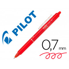 Boligrafo pilot frixion clicker borrable 0,7 mm color rojo