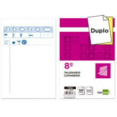 Talonario liderpapel camarero 8º original y copia t252 zig zag