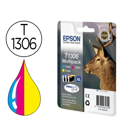 Ink-jet epson stylus sx525wd/620fw office b42wd/bx320fw/525wd t1306 pack tricolor