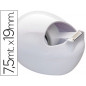 Portarrollo sobremesa scotch color blanco c-36 karim de 7,5 mt x 19 mm incluye rollo de cinta adhesiva magic
