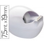 Portarrollo sobremesa scotch color blanco c-36 karim de 7,5 mt x 19 mm incluye rollo de cinta magic