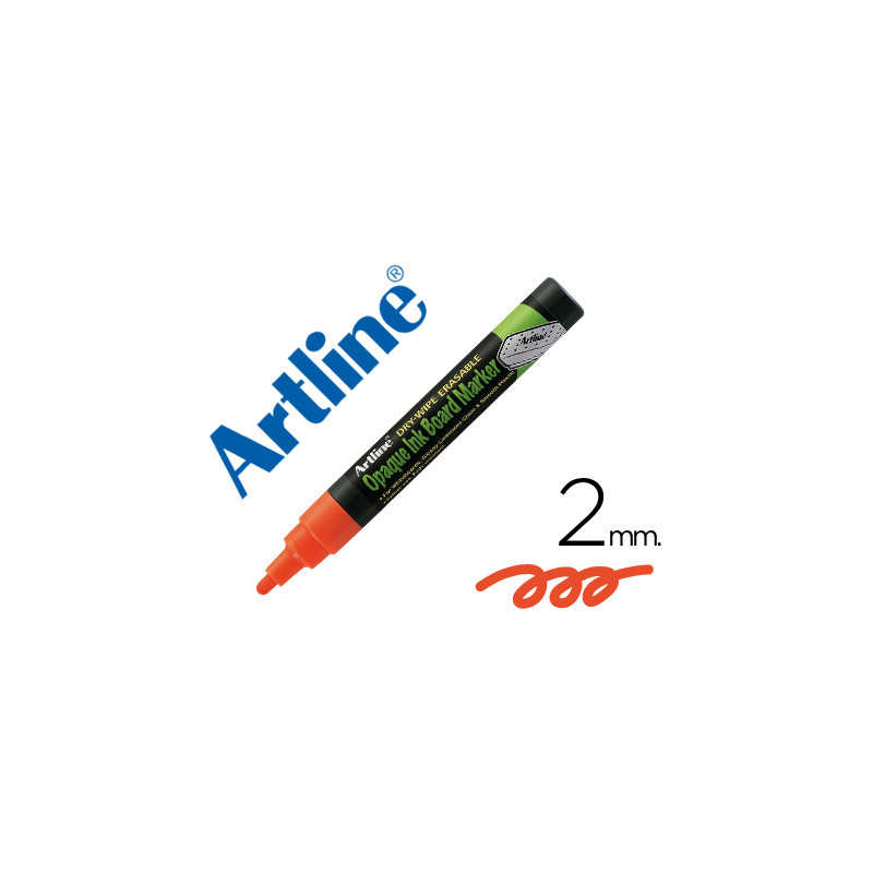 Rotulador artline pizarra verde negra epw-4 na color naranja bolsa de 4 unidades