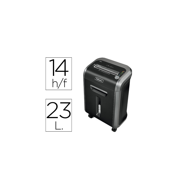 Destructora de documentos fellowes ps-79ci capacidad de corte 16 h destruye tarjetas de credito grapas clips y cd