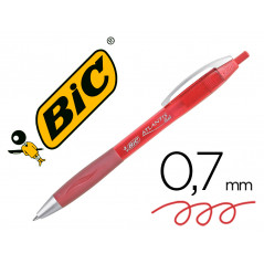 Boligrafo bic atlantis rojo retractil tinta gel punta 1 mm