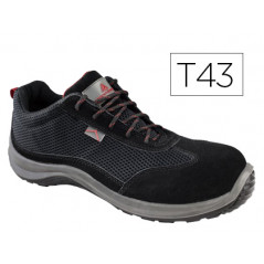 Zapatos de seguridad deltaplus asti piel de serraje afelpado suela de composite negro talla 43