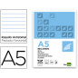 Recambio liderpapel a5 120 hojas 80gr horizontal sin ma rgen 6 taladros bandas de 5 colores
