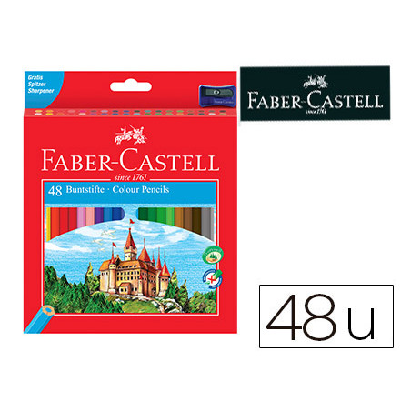 Lapices de colores faber-castell c/48 colores hexagonal madera reforestada
