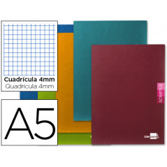Libreta liderpapel scriptus a5 plus 48 hoj.90g/m2 cuadro 4mm con margen