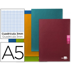 Libreta liderpapel scriptus a5 plus 48 hoj. 90g/m2 cuadro 3mmcon margen