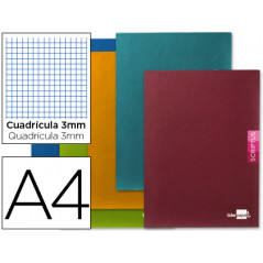 Libreta liderpapel scriptus a4 48 hojas 90g/m2 cuadro 3mm con margen