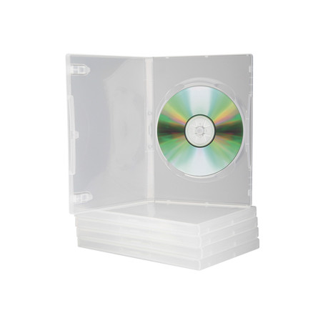 Caja dvd q-connect transparente pack de 5 unidades