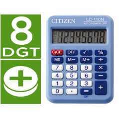 Calculadora citizen bolsillo lc-110 8 digitos celeste
