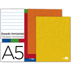 Libreta liderpapel smart a5 80 hojas 60g/m2 horizontal con doble margen