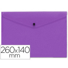 Carpeta liderpapel dossier broche polipropileno tamaño sobre americano 260x140mm violeta