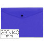 Carpeta liderpapel dossier broche polipropileno tamaño sobre americano 260x140 mm azul translucido