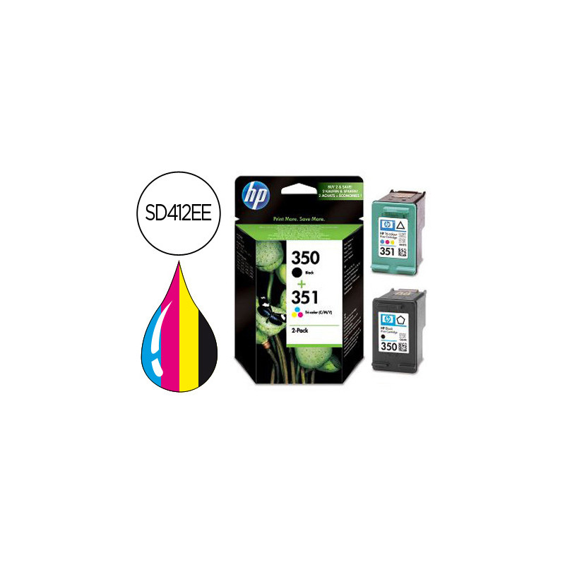 Ink-jet hp n.350 n.351 dual pack dj 4260 4360 j5730 j5780 j5785 j6410 j6415 j6424