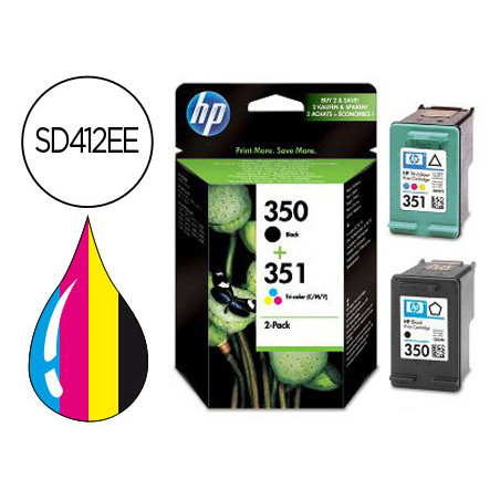 Ink-jet hp n.350 n.351 dual pack dj 4260 4360 j5730 j5780 j5785 j6410 j6415 j6424