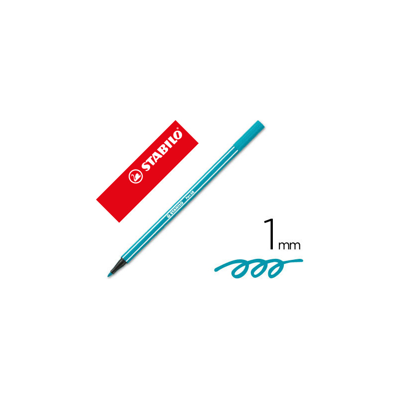 Rotulador stabilo acuarelable pen 68 turquesa 1 mm