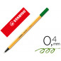 Rotulador stabilo punta de fibra point 88 verde oliva 0,4 mm