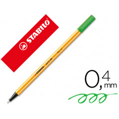 Rotulador stabilo punta de fibra point 88 verde pino 0,4 mm