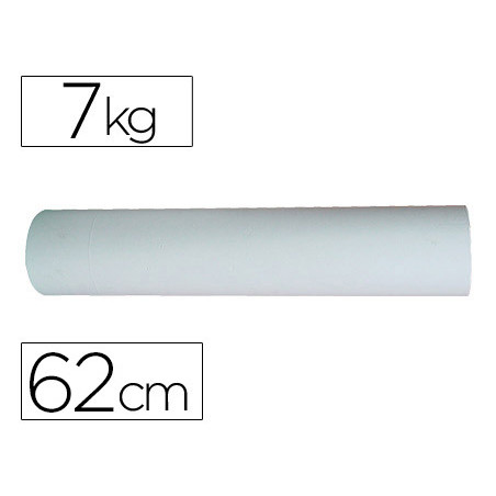 Papel blanco bobina de 62 cm 7 kg