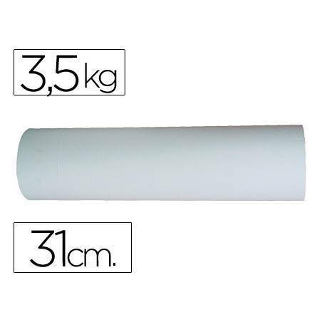 Papel blanco bobina de 31 cm 3,5 kg