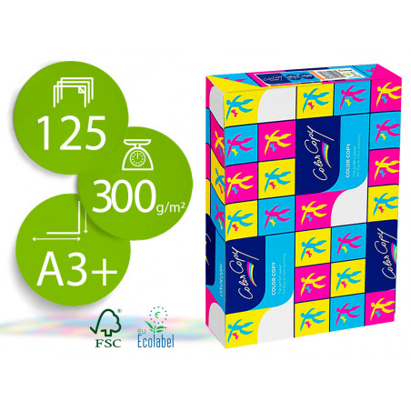 Papel fotocopiadora color copy 320x450 mm sra3 300 gr paquete de 125 hojas