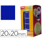Gomets autoadhesivos cuadrados 20x20 mm azul rollo de 1770 unidades