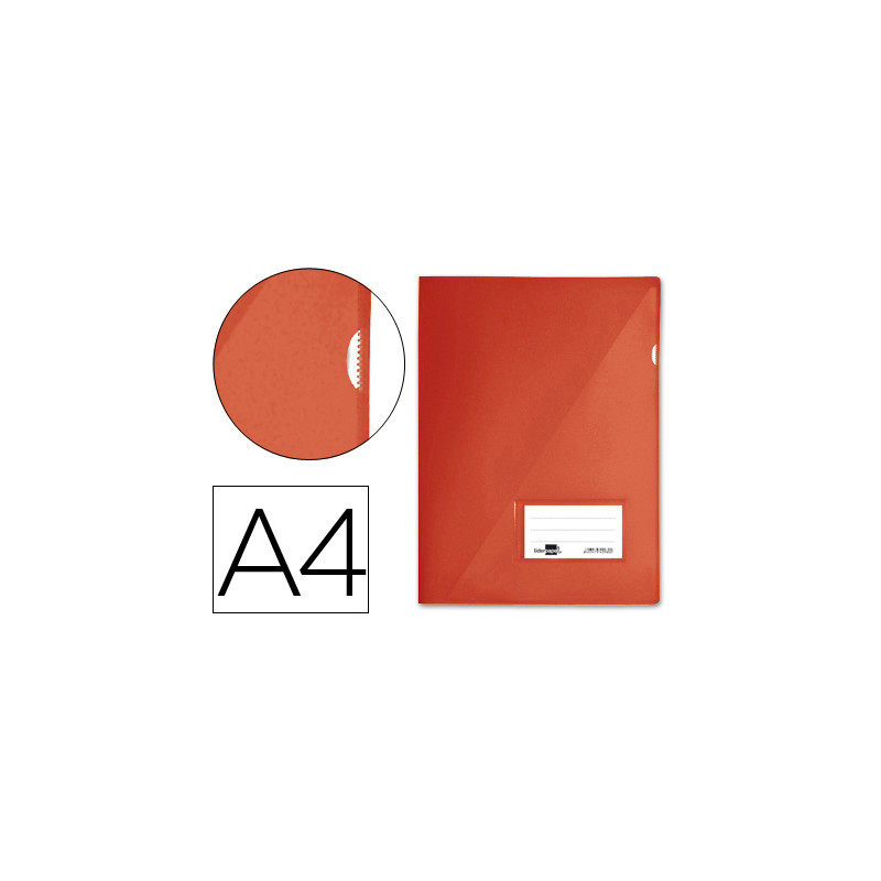 Carpeta liderpapel dossier a4 uñero color rojo