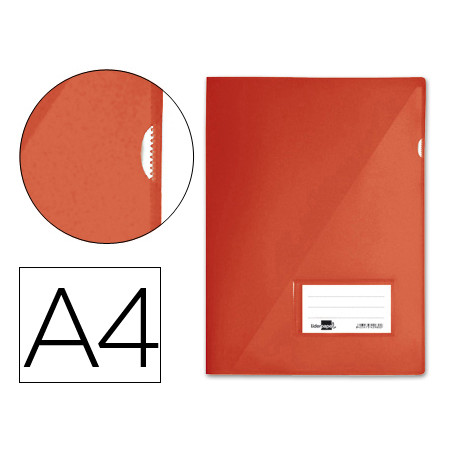 Carpeta liderpapel dossier a4 uñero color rojo
