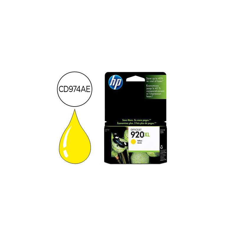 Ink-jet hp 920xl amarillo 700pag officejet/920/6500
