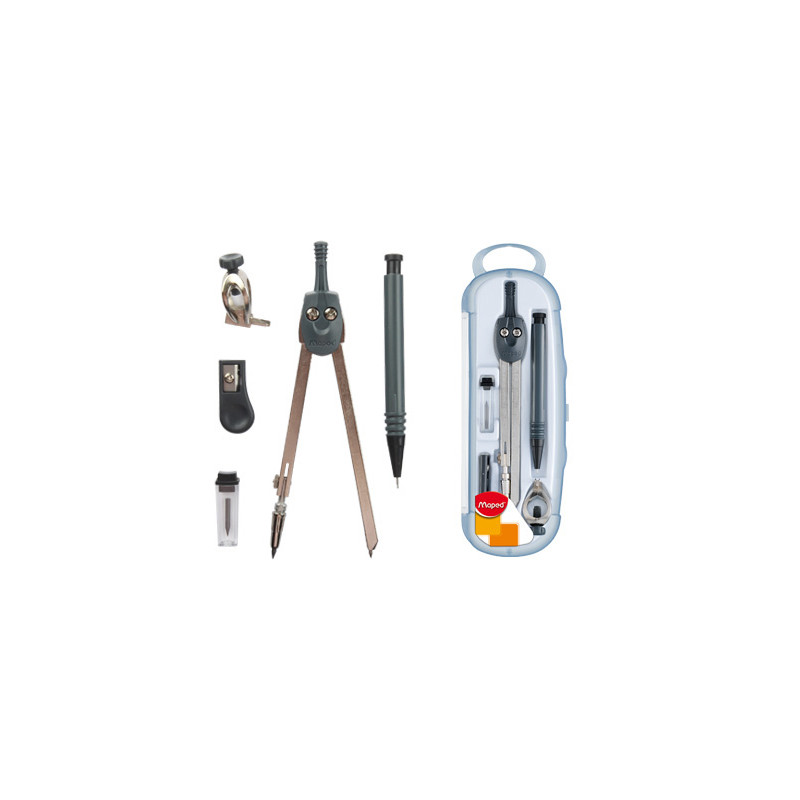 Compas maped start con con portaminas 0,5 mm en estuche con 5 piezas